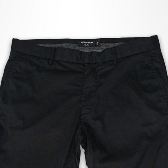 Nordstrom Tech-Smart Chino Pants - Slim-Fit - 34x30 - Black - Picture 3 of 6
